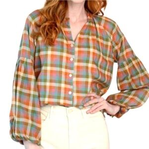 OLIVIA JAMES Emory Checkered Top